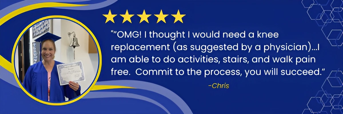 Knee pain relief success story at Mesa Arizona chiropractic clinic