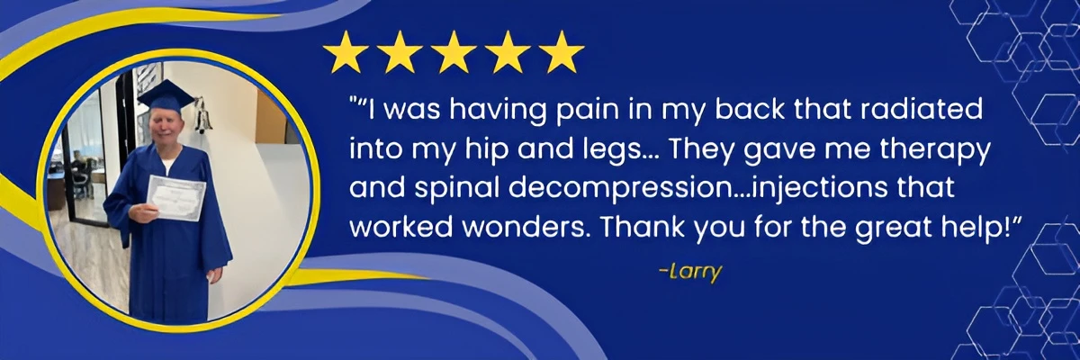 Spinal decompression therapy testimonial in Mesa Arizona