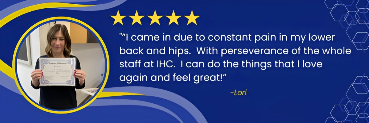 Mesa chiropractic patient sharing recovery success story