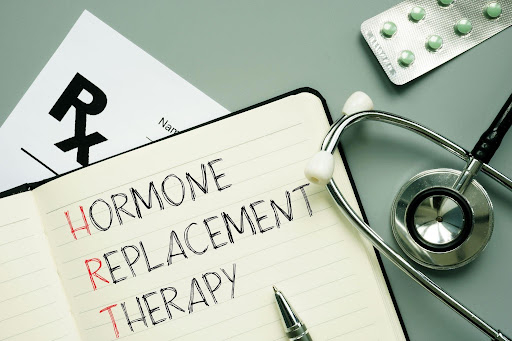 Doctor consulting patient about hormone replacement therapy treatment